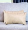 Set of Two 12" X 20" Natural Cowhide Throw Pillow