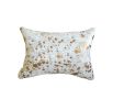 12" X 20" Natural & Gold Cowhide Throw Pillow