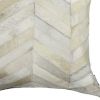 18" X 18" Natural Chevron Cowhide Pillow