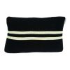 Navy Blue And Gold Anchor Decorative Pillow
