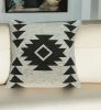 20" X 7" X 20" Southwest Tan Accent Cotton Pillow Cover With Poly Insert