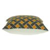 20" Gray and Orange Braided Cotton Throw Pillow