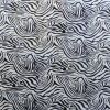 6 Ft Black And White Stenciled Baby Zebra Cowhide Rug
