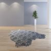 6 Ft Black And White Stenciled Baby Zebra Cowhide Rug