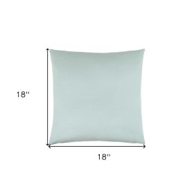 18" X 18" Mint Green Polyester Zippered Pillow