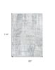 8' X 10' Dew Grey Hand Loomed Abstract Brushstroke Indoor Area Rug