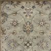 3' X 5' Grey Floral Vines Wool Area Rug