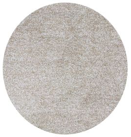 6' Ivory Round Hand Woven Area Rug