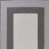 5' X 7' Charcoal Bordered Uv Treated Indoor Area Rug