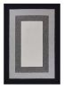 5' X 7' Charcoal Bordered Uv Treated Indoor Area Rug