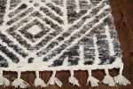 Green And Taupe Octagon Floral Vines Area Rug