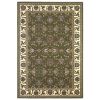 Green And Ivory Octagon Floral Vines Area Rug