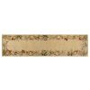 10' Ivory Hand Tufted Bordered Tropical Plants Indoor Runner Rug