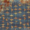 3' X 5' Blue Coral Machine Woven Abstract Triangular Strings Indoor Area Rug