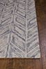 3' X 5' Blue Hand Tufted Herringbone Indoor Area Rug