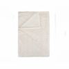 Off White Woven Acrylic Patchwork Plush Throw