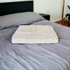 Off White Woven Acrylic Patchwork Plush Throw