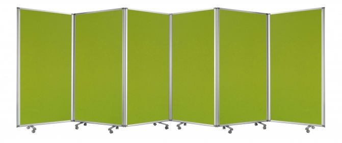 212 X 1 X 71 Green Metal 6 Panel Screen