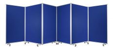 212 X 1 X 71 Blue Metal 6 Panel Screen
