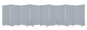318" X 1" X 71" Metal, Grey, 9 Panel, Screen