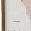 30" X 44" Watercolor World Map Wood Framed Wall Art