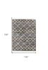 9' X 13' Brown and Ivory Trellis Area Rug