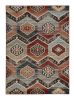 8' X 10' Red Machine Woven Honeycomb Lodge Indoor Area Rug