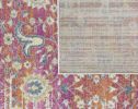 7' X 9' Pink and Orange Area Rug