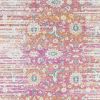 7' X 9' Pink and Orange Area Rug