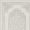 9' X 12' Ivory Grey Hand Tufted Bordered Greek Key Indoor Area Rug