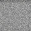 8' Grey Hand Tufted Space Dyed Floral Ogee Indoor Runner Rug