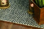 7' X 10' Grey Black Hand Tufted Space Dyed Geometric Indoor Area Rug