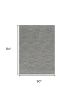 5' X 7' Denim Blue Hand Tufted Space Dyed Geometric Indoor Area Rug