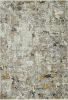 5' X 8' Silver Machine Woven Abstract Indoor Area Rug
