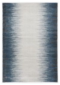 8' X 11' Ivory Blue Machine Woven Ombre Indoor Area Rug