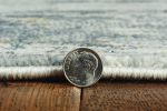 10' X 13' Grey Machine Woven Abstract Smudge Indoor Area Rug