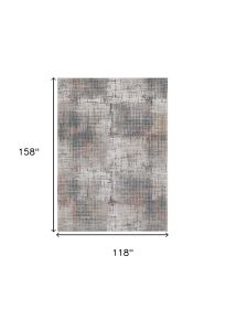 10' X 13' Grey Or  Brick Polypropylene And  Polyester Rug