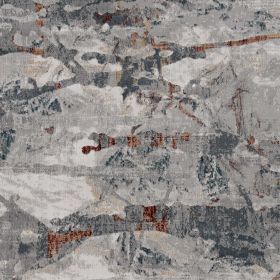 10' X 13' Grey Teal Machine Woven Abstract Splatter Indoor Area Rug