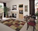 94" X 94" Beige Polypropylene Rug