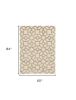 5' X 7' Beige Hand Tufted Geometric Indoor Area Rug