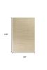 8' X 11' Ivory Hand Woven Wool And Jute Indoor Area Rug