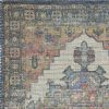 7' X 12' Blue Orange Hand Woven Traditional Medallion Indoor Area Rug