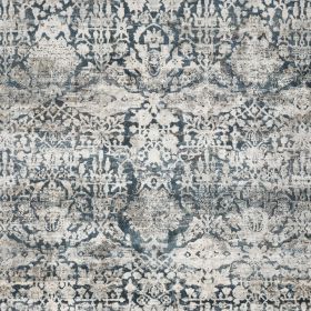 9' X 13' Teal Polyester Or  Viscose Rug
