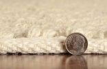 5' X 8' Ivory Herringbone Hand Woven Jute Indoor Area Rug