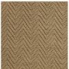 8' Natural Beige Hand Woven Herringbone Jute Indoor Runner Rug