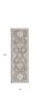 8' Sage Green Machine Woven Vintage Traditional Indoor Runner Rug