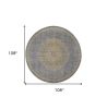 108 X 108 Slate Grey Wool Rug