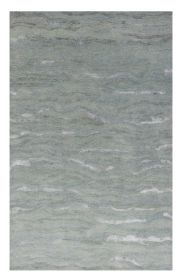 5' X 7' Slate Grey Hand Tufted Abstract Indoor Area Rug