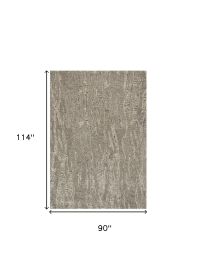8' X 10' Sand Hand Tufted Abstract Indoor Area Rug