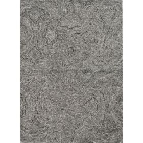 8' X 10' Grey Hand Tufted Abstract Indoor Area Rug